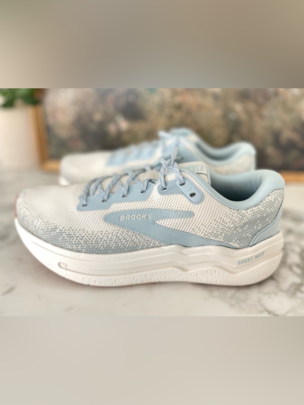 Brooks Ghost Max 2 Running Shoes Blue White Size 11 - Picture 7 of 9